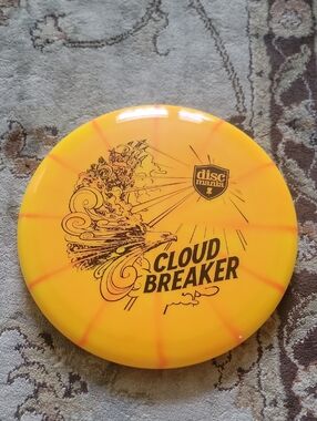 NEW Discmania Cloud Breaker Foil Link Putter Disc Yellow w/ Orange Rays 176G